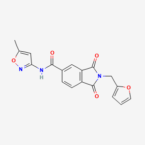 molecular formula C18H13N3O5 B6013186 2-(2-furylmethyl)-N-(5-methyl-3-isoxazolyl)-1,3-dioxo-5-isoindolinecarboxamide 