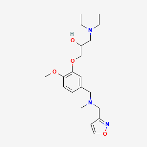molecular formula C20H31N3O4 B6013193 1-(diethylamino)-3-(5-{[(3-isoxazolylmethyl)(methyl)amino]methyl}-2-methoxyphenoxy)-2-propanol 