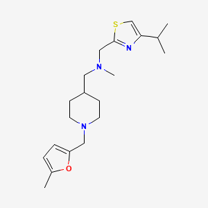 molecular formula C20H31N3OS B6013199 1-(4-isopropyl-1,3-thiazol-2-yl)-N-methyl-N-({1-[(5-methyl-2-furyl)methyl]-4-piperidinyl}methyl)methanamine 