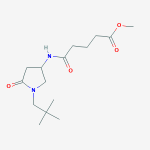 methyl 5-{[1-(2,2-dimethylpropyl)-5-oxo-3-pyrrolidinyl]amino}-5-oxopentanoate