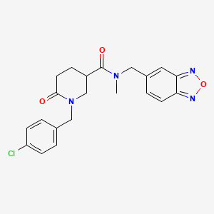 N-(2,1,3-benzoxadiazol-5-ylmethyl)-1-(4-chlorobenzyl)-N-methyl-6-oxo-3-piperidinecarboxamide