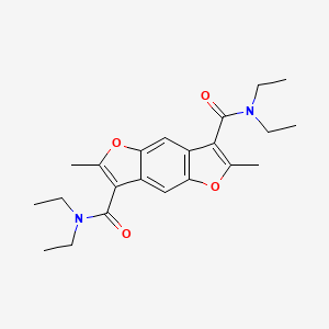 molecular formula C22H28N2O4 B6013307 N,N,N',N'-tetraethyl-2,6-dimethylfuro[2,3-f][1]benzofuran-3,7-dicarboxamide 