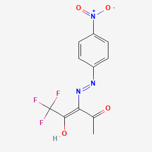 molecular formula C11H8F3N3O4 B6013359 1,1,1-trifluoro-2,3,4-pentanetrione 3-[(4-nitrophenyl)hydrazone] 