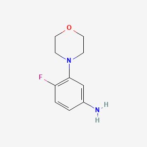 molecular formula C10H13FN2O B601338 4-Fluoro-3-(morpholin-4-yl)aniline CAS No. 1175797-88-2
