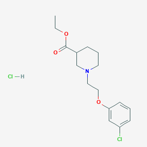molecular formula C16H23Cl2NO3 B6013399 ethyl 1-[2-(3-chlorophenoxy)ethyl]piperidine-3-carboxylate hydrochloride 