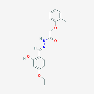 molecular formula C18H20N2O4 B6013408 N'-(4-ethoxy-2-hydroxybenzylidene)-2-(2-methylphenoxy)acetohydrazide 