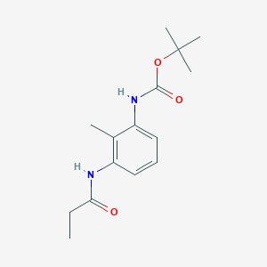molecular formula C15H22N2O3 B6013466 tert-butyl [2-methyl-3-(propionylamino)phenyl]carbamate 