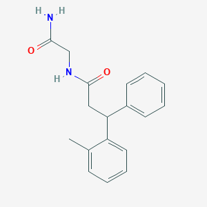 molecular formula C18H20N2O2 B6013484 N-(2-amino-2-oxoethyl)-3-(2-methylphenyl)-3-phenylpropanamide 