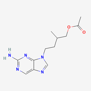 molecular formula C12H17N5O2 B601349 4-(2-氨基-9H-嘌呤-9-基)-2-甲基丁酸乙酯 CAS No. 174155-70-5