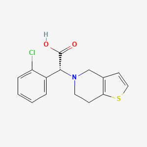molecular formula C15H14ClNO2S B601351 R-Clopidogrel carboxylic acid CAS No. 324757-50-8