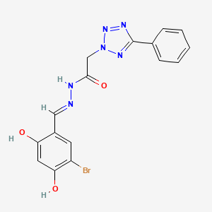 molecular formula C16H13BrN6O3 B6013535 N'-(5-bromo-2,4-dihydroxybenzylidene)-2-(5-phenyl-2H-tetrazol-2-yl)acetohydrazide 