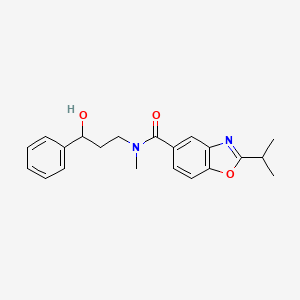 N-(3-hydroxy-3-phenylpropyl)-2-isopropyl-N-methyl-1,3-benzoxazole-5-carboxamide