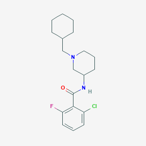 2-chloro-N-[1-(cyclohexylmethyl)-3-piperidinyl]-6-fluorobenzamide