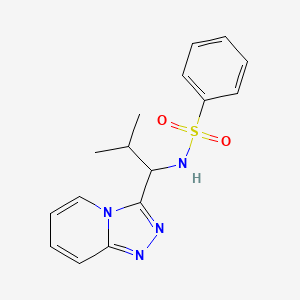 N-[2-methyl-1-([1,2,4]triazolo[4,3-a]pyridin-3-yl)propyl]benzenesulfonamide