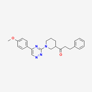 1-{1-[5-(4-methoxyphenyl)-1,2,4-triazin-3-yl]-3-piperidinyl}-3-phenyl-1-propanone