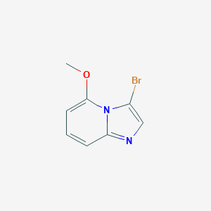 molecular formula C8H7BrN2O B060136 3-Bromo-5-methoxyimidazo[1,2-a]pyridine CAS No. 1367950-29-5