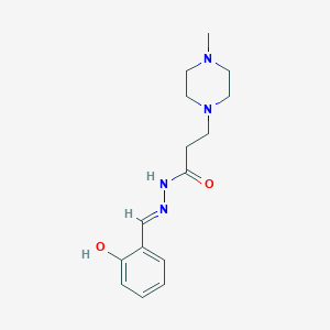 N-[(E)-(2-hydroxyphenyl)methylideneamino]-3-(4-methylpiperazin-1-yl)propanamide