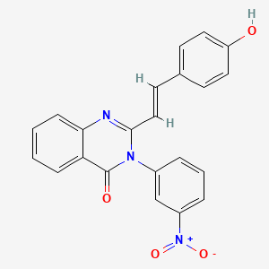 2-[(E)-2-(4-hydroxyphenyl)ethenyl]-3-(3-nitrophenyl)quinazolin-4(3H)-one