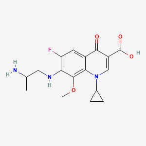 molecular formula C17H20FN3O4 B601364 7-((2-氨基丙基)氨基)-1-环丙基-6-氟-8-甲氧基-4-氧代-1,4-二氢喹啉-3-羧酸 CAS No. 172426-87-8
