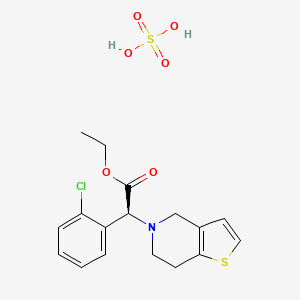 molecular formula C17H20ClNO6S2 B601372 乙基-S-(+)-氯吡格雷硫酸盐 CAS No. 1357474-92-0