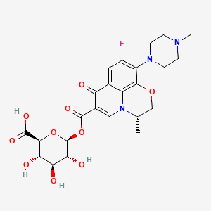 molecular formula C24H28FN3O10 B601389 左氧氟沙星葡萄糖苷 CAS No. 160962-46-9