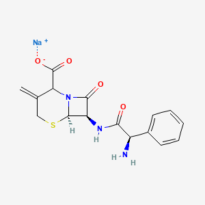 B601407 sodium;(6R,7R)-7-[[(2R)-2-amino-2-phenylacetyl]amino]-3-methylidene-8-oxo-5-thia-1-azabicyclo[4.2.0]octane-2-carboxylate CAS No. 37050-97-8