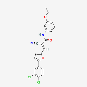 (E)-2-cyano-3-[5-(3,4-dichlorophenyl)furan-2-yl]-N-(3-ethoxyphenyl)prop-2-enamide