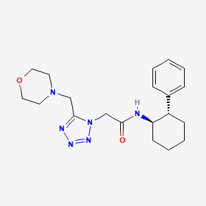 2-[5-(morpholin-4-ylmethyl)tetrazol-1-yl]-N-[(1R,2S)-2-phenylcyclohexyl]acetamide