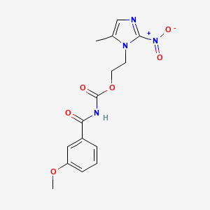 2-(5-methyl-2-nitro-1H-imidazol-1-yl)ethyl N-(3-methoxybenzoyl)carbamate