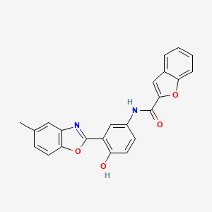 N-[4-hydroxy-3-(5-methyl-1,3-benzoxazol-2-yl)phenyl]-1-benzofuran-2-carboxamide