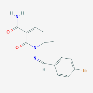 1-[(4-bromobenzylidene)amino]-4,6-dimethyl-2-oxo-1,2-dihydro-3-pyridinecarboxamide