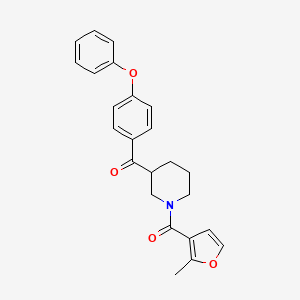 molecular formula C24H23NO4 B6014310 [1-(2-methyl-3-furoyl)-3-piperidinyl](4-phenoxyphenyl)methanone 