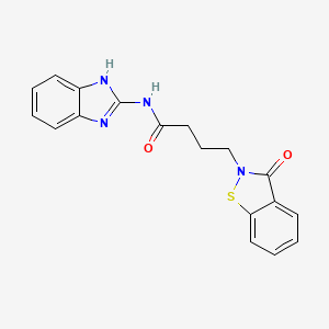 N-(1,3-dihydro-2H-benzimidazol-2-ylidene)-4-(3-oxo-1,2-benzothiazol-2(3H)-yl)butanamide