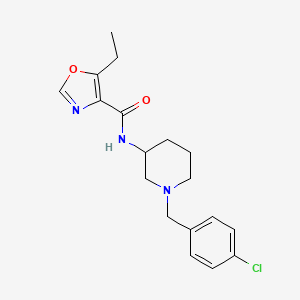 N-[1-(4-chlorobenzyl)-3-piperidinyl]-5-ethyl-1,3-oxazole-4-carboxamide