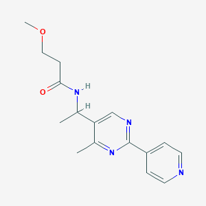 3-methoxy-N-{1-[4-methyl-2-(4-pyridinyl)-5-pyrimidinyl]ethyl}propanamide