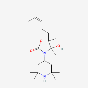 4-hydroxy-4,5-dimethyl-5-(4-methylpent-3-en-1-yl)-3-(2,2,6,6-tetramethylpiperidin-4-yl)-1,3-oxazolidin-2-one