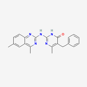 5-benzyl-2-[(4,6-dimethylquinazolin-2-yl)amino]-6-methylpyrimidin-4(1H)-one