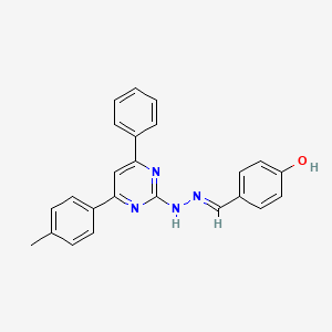 4-hydroxybenzaldehyde [4-(4-methylphenyl)-6-phenyl-2-pyrimidinyl]hydrazone