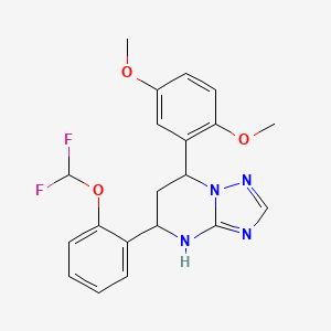 5-[2-(Difluoromethoxy)phenyl]-7-(2,5-dimethoxyphenyl)-4,5,6,7-tetrahydro-[1,2,4]triazolo[1,5-a]pyrimidine