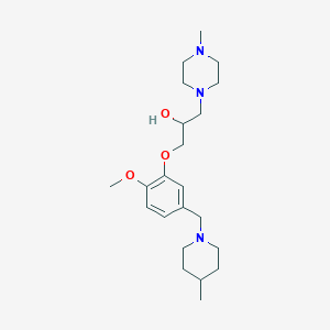 1-[2-Methoxy-5-[(4-methylpiperidin-1-yl)methyl]phenoxy]-3-(4-methylpiperazin-1-yl)propan-2-ol