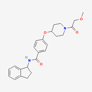 N-(2,3-dihydro-1H-inden-1-yl)-4-{[1-(methoxyacetyl)-4-piperidinyl]oxy}benzamide