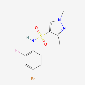 N-(4-BROMO-2-FLUOROPHENYL)-13-DIMETHYL-1H-PYRAZOLE-4-SULFONAMIDE