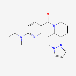 N-isopropyl-N-methyl-5-({2-[2-(1H-pyrazol-1-yl)ethyl]-1-piperidinyl}carbonyl)-2-pyridinamine