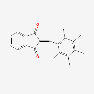 molecular formula C21H20O2 B6014563 2-(2,3,4,5,6-Pentamethylbenzylidene)-1H-indene-1,3(2H)-dione CAS No. 5310-37-2