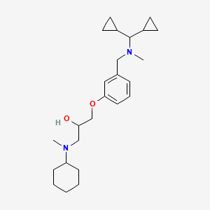 1-[Cyclohexyl(methyl)amino]-3-[3-[[dicyclopropylmethyl(methyl)amino]methyl]phenoxy]propan-2-ol