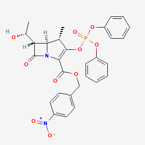 molecular formula C29H27N2O10P B601457 (4-硝基苯基)甲基 (4S,5R,6S)-3-二苯氧基磷酰氧基-6-[(1R)-1-羟乙基]-4-甲基-7-氧代-1-氮杂双环[3.2.0]庚-2-烯-2-羧酸酯 CAS No. 189188-38-3