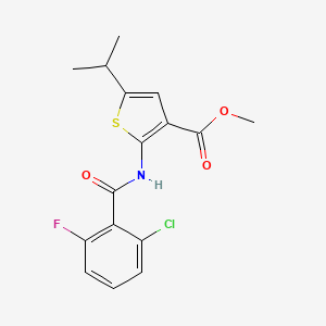 methyl 2-[(2-chloro-6-fluorobenzoyl)amino]-5-isopropyl-3-thiophenecarboxylate