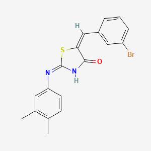 (5E)-5-(3-bromobenzylidene)-2-[(3,4-dimethylphenyl)amino]-1,3-thiazol-4(5H)-one