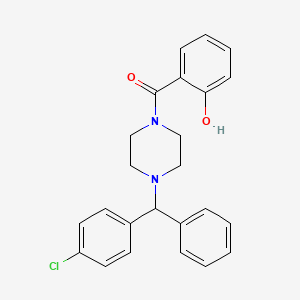 {4-[(4-Chlorophenyl)(phenyl)methyl]piperazin-1-yl}(2-hydroxyphenyl)methanone