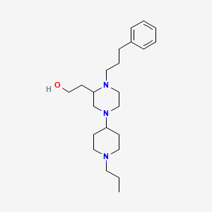 2-[1-(3-phenylpropyl)-4-(1-propyl-4-piperidinyl)-2-piperazinyl]ethanol